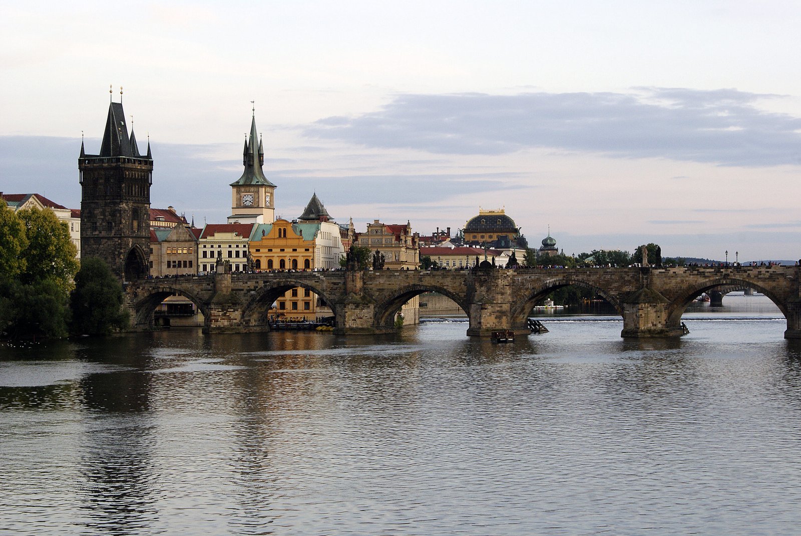 Charles Bridge over the Vltava River in Prague, Czechia