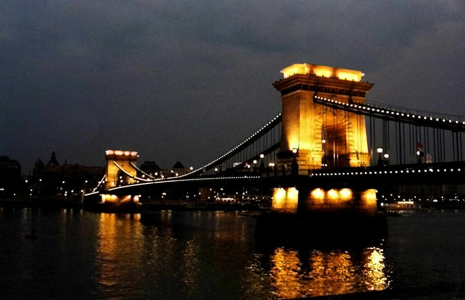 Széchenyi Chain Bridge over the Danube in Budapest